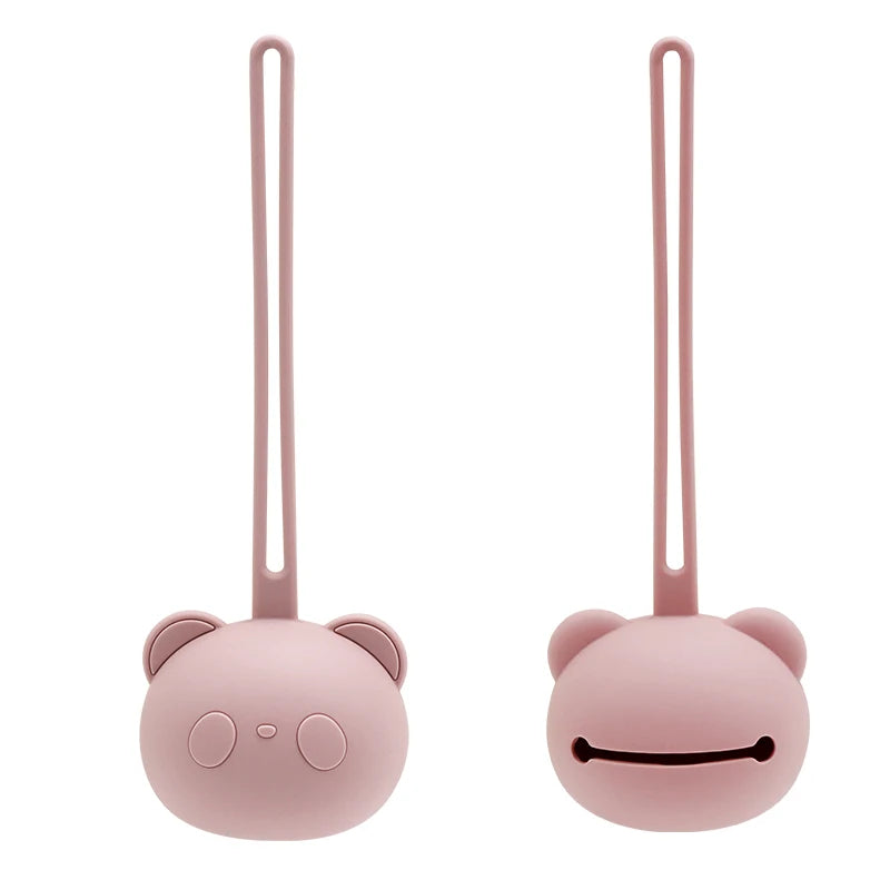 Good Quality Panda Shape Baby Pacifier Case Holder Silicone Nipple Cover for Infant Nipple Holder