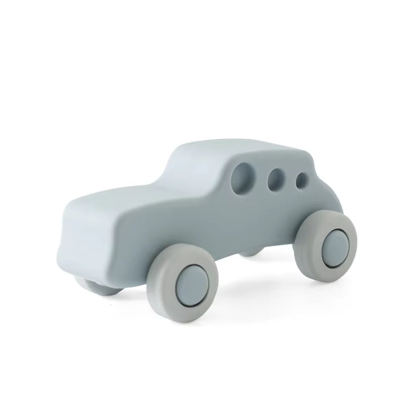 Montessori Baby Silicone Car Toys 0 12 Months Newborn Baby Things Silicone Baby Teether Toy Car Educational Toy Silicone Blocks