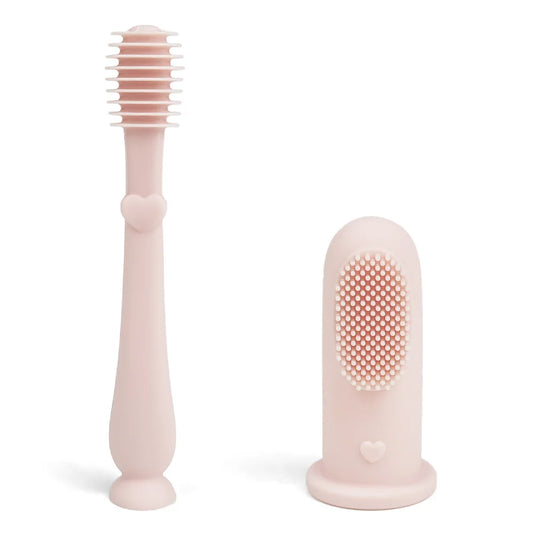 Food Grade Baby Oral Cleaner Infant and Toddler Cleaning Tongue Coating Silicone Toothbrush Set