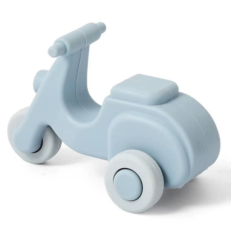 Montessori Baby Silicone Car Toys 0 12 Months Newborn Baby Things Silicone Baby Teether Toy Car Educational Toy Silicone Blocks
